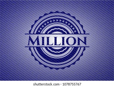  Million emblem with denim texture