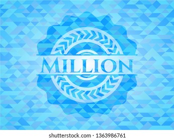 Million light blue mosaic emblem