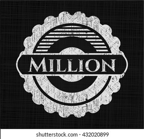 Million on chalkboard