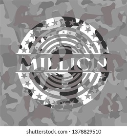 Million on grey camo pattern