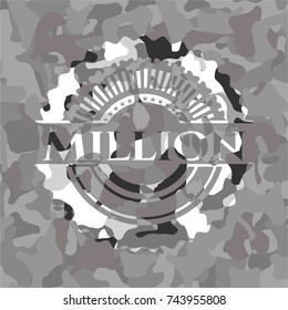 Million on grey camo pattern