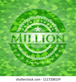 Million realistic green mosaic emblem