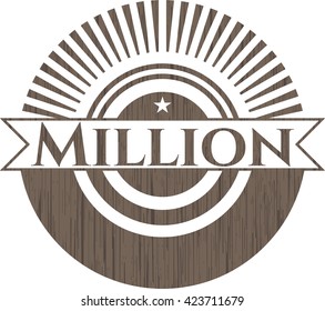 Million realistic wood emblem