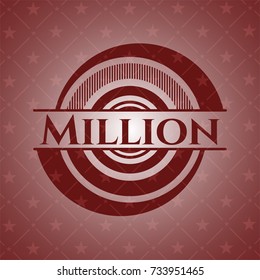 Million red emblem. Retro