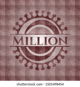 Million red seamless geometric pattern emblem. Seamless.