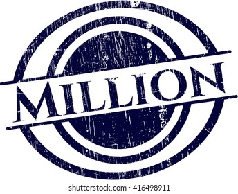 Million rubber grunge stamp