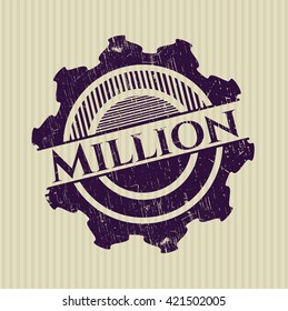 Million rubber grunge stamp