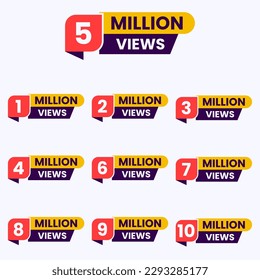 million views celebration background design banner