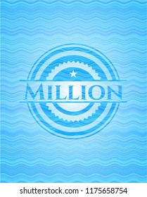 Million water representation badge.