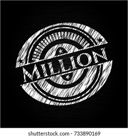 Million written on a blackboard