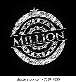 Million written on a blackboard