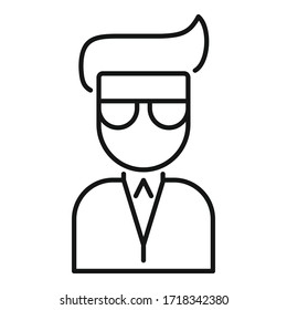 Millionaire avatar icon. Outline millionaire avatar vector icon for web design isolated on white background