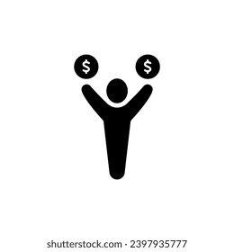 millionaire concept line icon. Simple element illustration. millionaire concept outline symbol design.