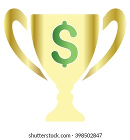 Millionaire Cup vector toolbar icon for software design. Style is a gradient icon symbol on a white background.
