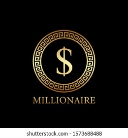 millionaire logo design, icon design template elements