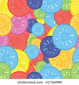 Millions of different variations of citrus , rich colors .Beautiful sunny pattern of lemons .