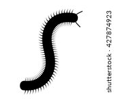Millipede flat vector icon for nature apps and websites