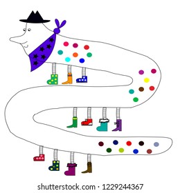 millipede wears funny shoes