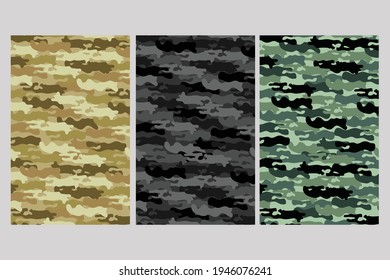 Millitary Camouflage Pattern Design Tempalte Stock Vector (Royalty Free ...