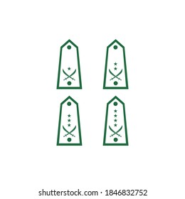 Millitary rank insignia symbol icon illustration design 