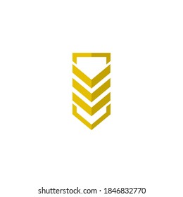 Millitary rank insignia symbol icon illustration design 