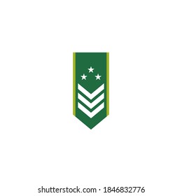 Millitary rank insignia symbol icon illustration design 