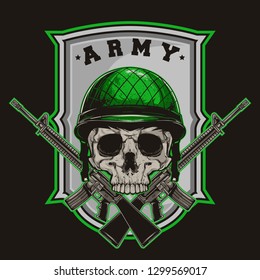 millitary skul army vector