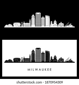 MILWAUKEE City Wisconsin SKYLINE Vector