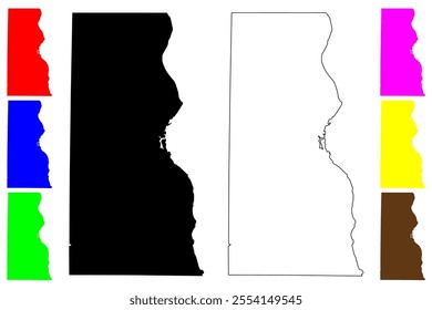 Milwaukee County, State of Wisconsin (U.S. county, United States of America, US) map vector illustration, scribble sketch map