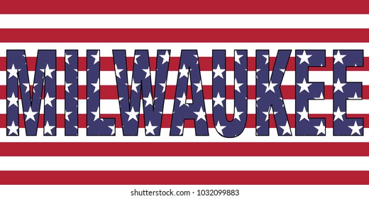 Milwaukee on USA flag