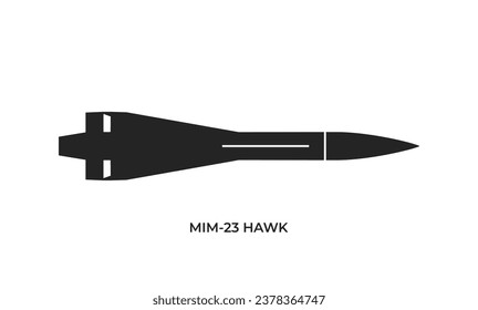 MIM-23 hawk missile icon. war, weapon and rocket symbol. isolated vector image for military concepts, infographics and web design