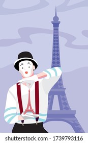 MIME holds the Eiffel tower Bastille day