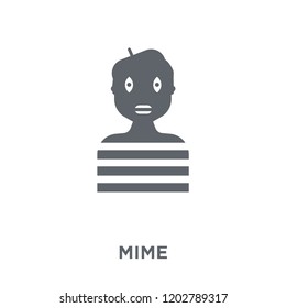 Mime icon. Mime design concept from Circus collection. Simple element vector illustration on white background.