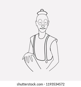 Mime icon line element. Vector illustration of mime icon line isolated on clean background for your web mobile app logo design.