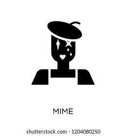 Mime icon. Mime symbol design from Circus collection. Simple element vector illustration on white background.