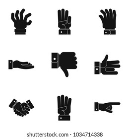 Mime icons set. Simple set of 9 mime vector icons for web isolated on white background