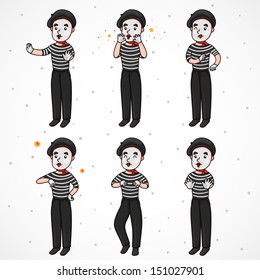 Mime (set): wall, Aaa-AA, yahooo, time, cowboy or dancer, stop