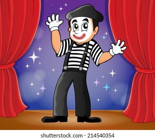 Mime theme image 2 - eps10 vector illustration.