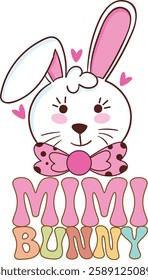 Mimi Bunny T Shirt Design, Funny Easter Designs