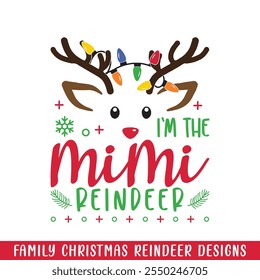 The mimi Christmas Reindeer design, The Christmas Reindeer Family design