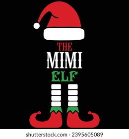 The Mimi Elf Christmas T-shirt Design