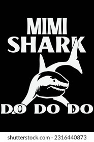 Mimi Shark Do Do Do eps cut file for cutting machine