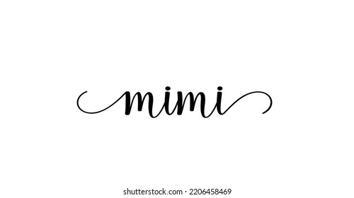 mimi text for mothers day ideas, vector Template