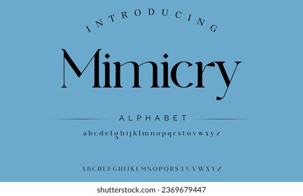 Mimikry luxuriöse elegante Typografie Vintage Serif Schriftart Hochzeit Einladung Logo Musik-Mode-Eigenschaft