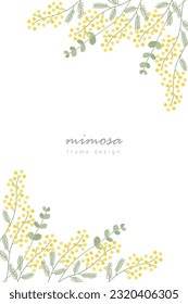 Mimosa flower vector illustration background