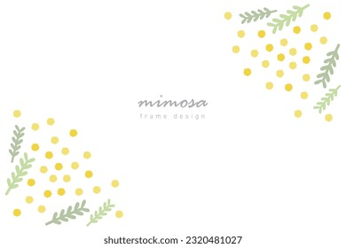 Mimosa flower vector illustration background