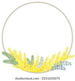 Mimosa flower vector material illustration