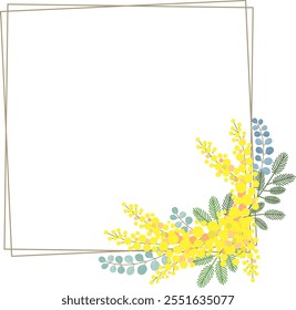 Mimosa flower vector material illustration