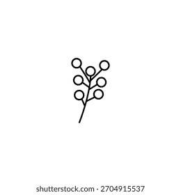Mimosa Symbol flaches Vektordesign.