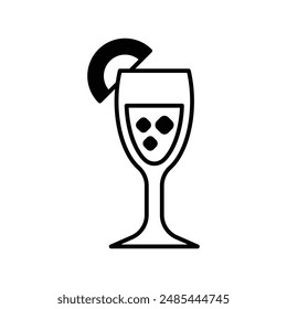 mimosa icon with white background vector stock illustration